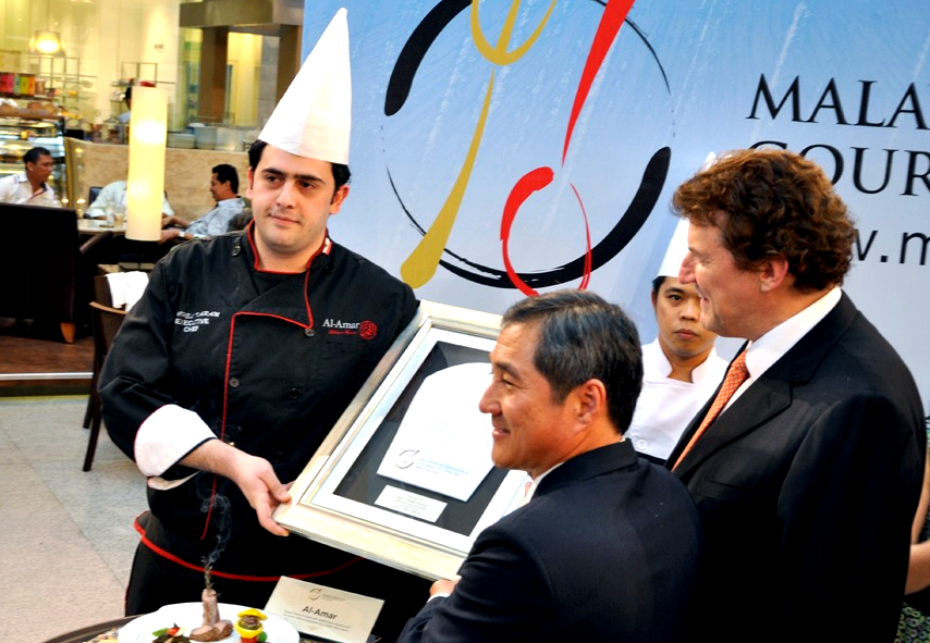 Michel Karam during an award ceremony